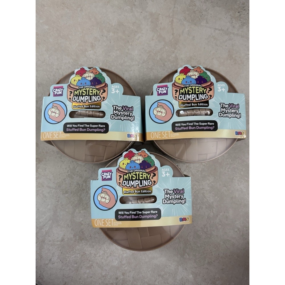 RMS Crazy Fun The Original Mystery Dumpling Stuffed Bun Edition LOT 3